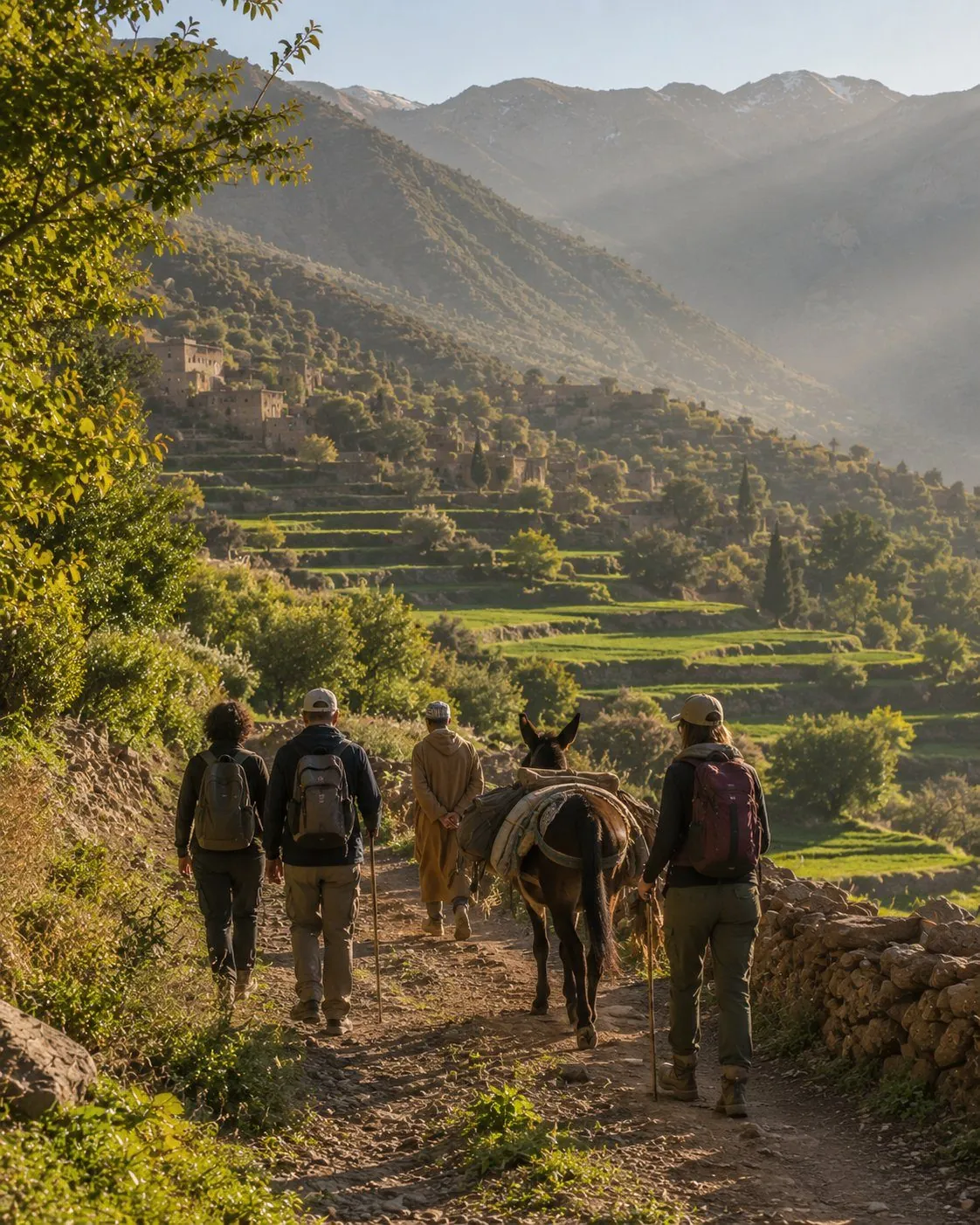 Aït Bouguemmaz valley terraces in spring